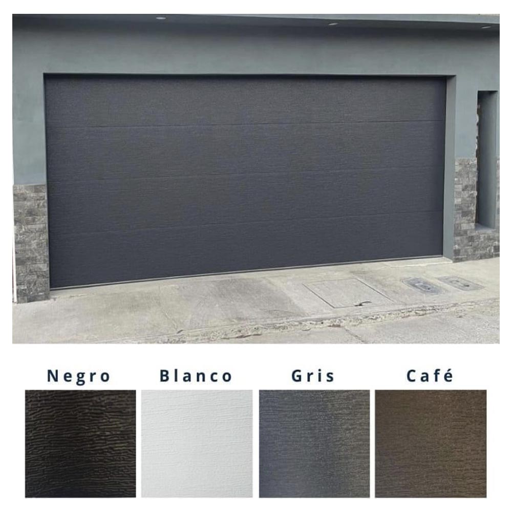 Puerta Imitación Madera Lisa Gris